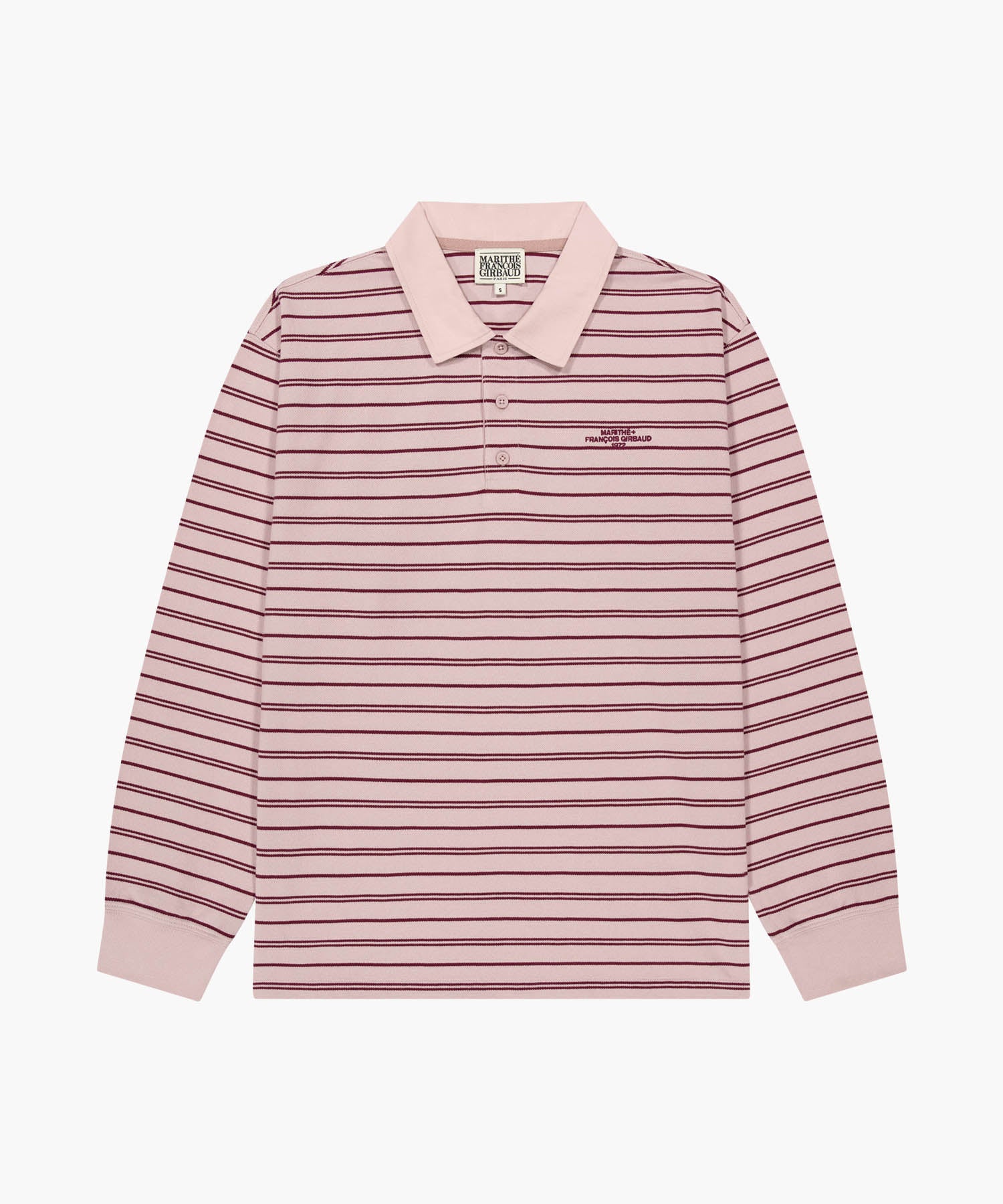 Marithe & Francois Girbaud - Stripe Pique Long Sleeve Tee (Pink) product image 6 | TRAB K-Fashion Australia