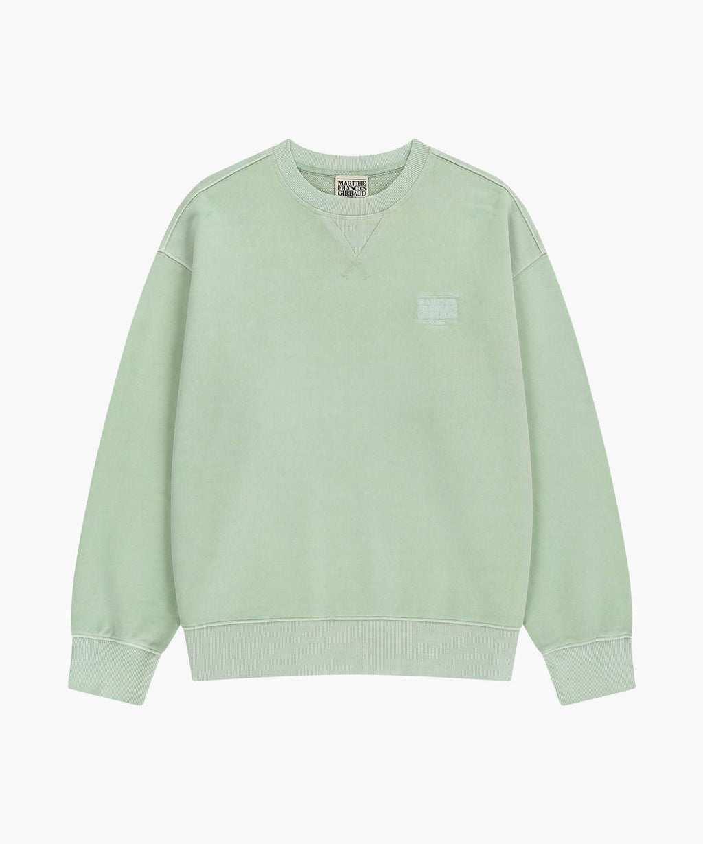 Marithe & Francois Girbaud - Outline Classic Logo Dyeing Oversized Sweatshirt (Mint) product image 6 | TRAB K-Fashion Australia