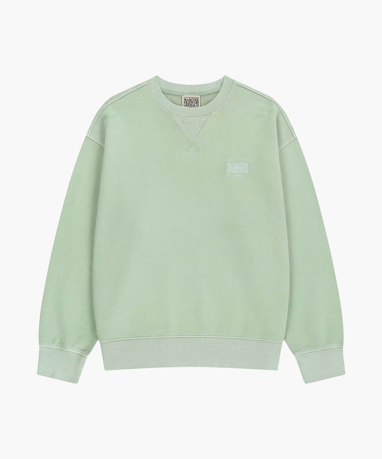 Marithe & Francois Girbaud - Outline Classic Logo Dyeing Oversized Sweatshirt (Mint) product image 6 | TRAB K-Fashion Australia