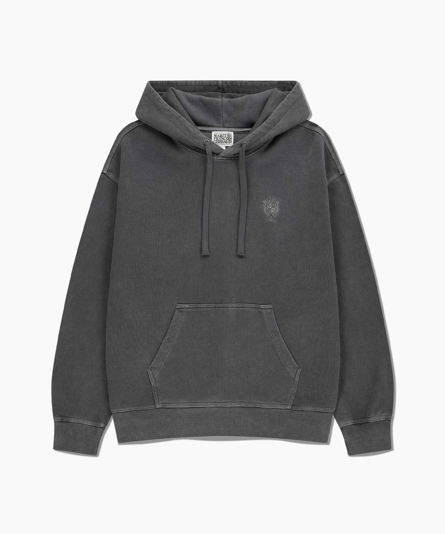 Marithe & Francois Girbaud - Crest Logo Garment Dyed Oversized Hoodie (Charcoal) product image 6 | TRAB K-Fashion Australia