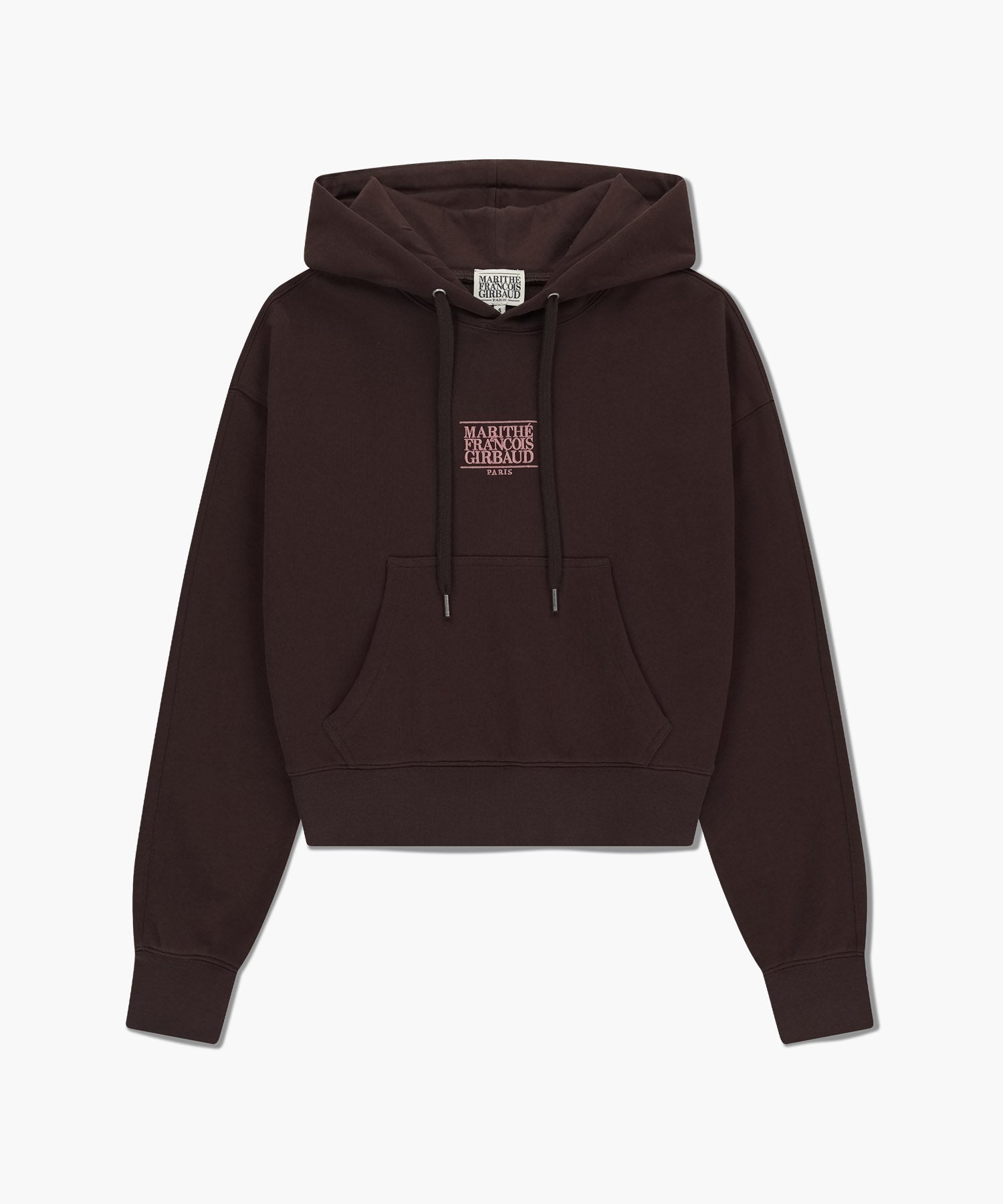 Marithe & Francois Girbaud - Small Classic Logo Crop Hoodie (Brown) product image 6 | TRAB K-Fashion Australia