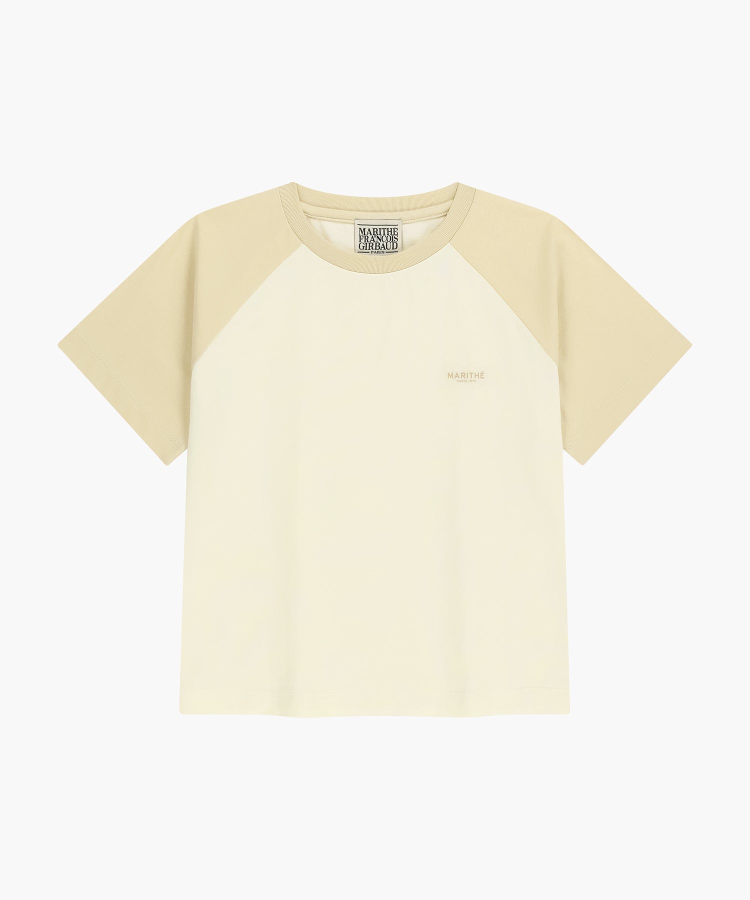Marithe & Francois Girbaud - Small Regular Logo Raglan Crop Tee (Butter) product image 6 | TRAB K-Fashion Australia