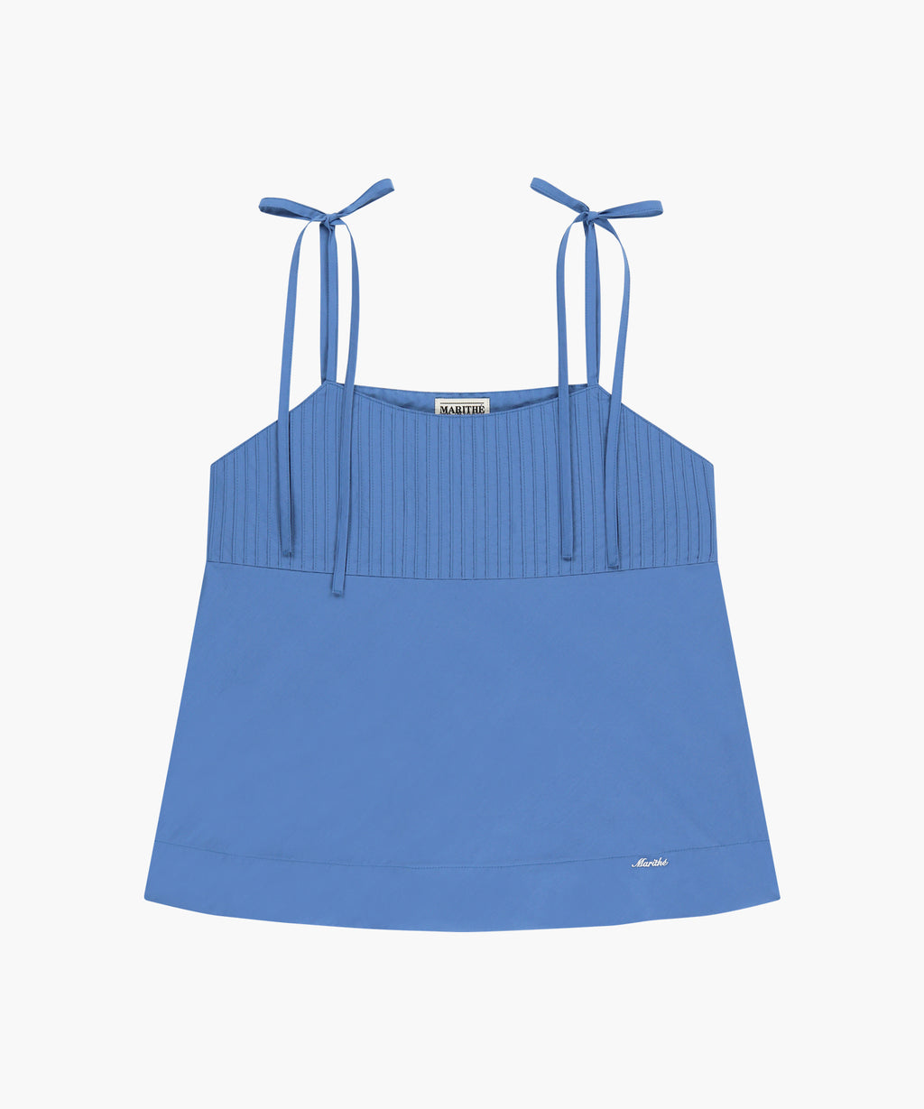 Marithe & Francois Girbaud - Pintuck Camisole Blouse (Blue) product image 6 | TRAB K-Fashion Australia