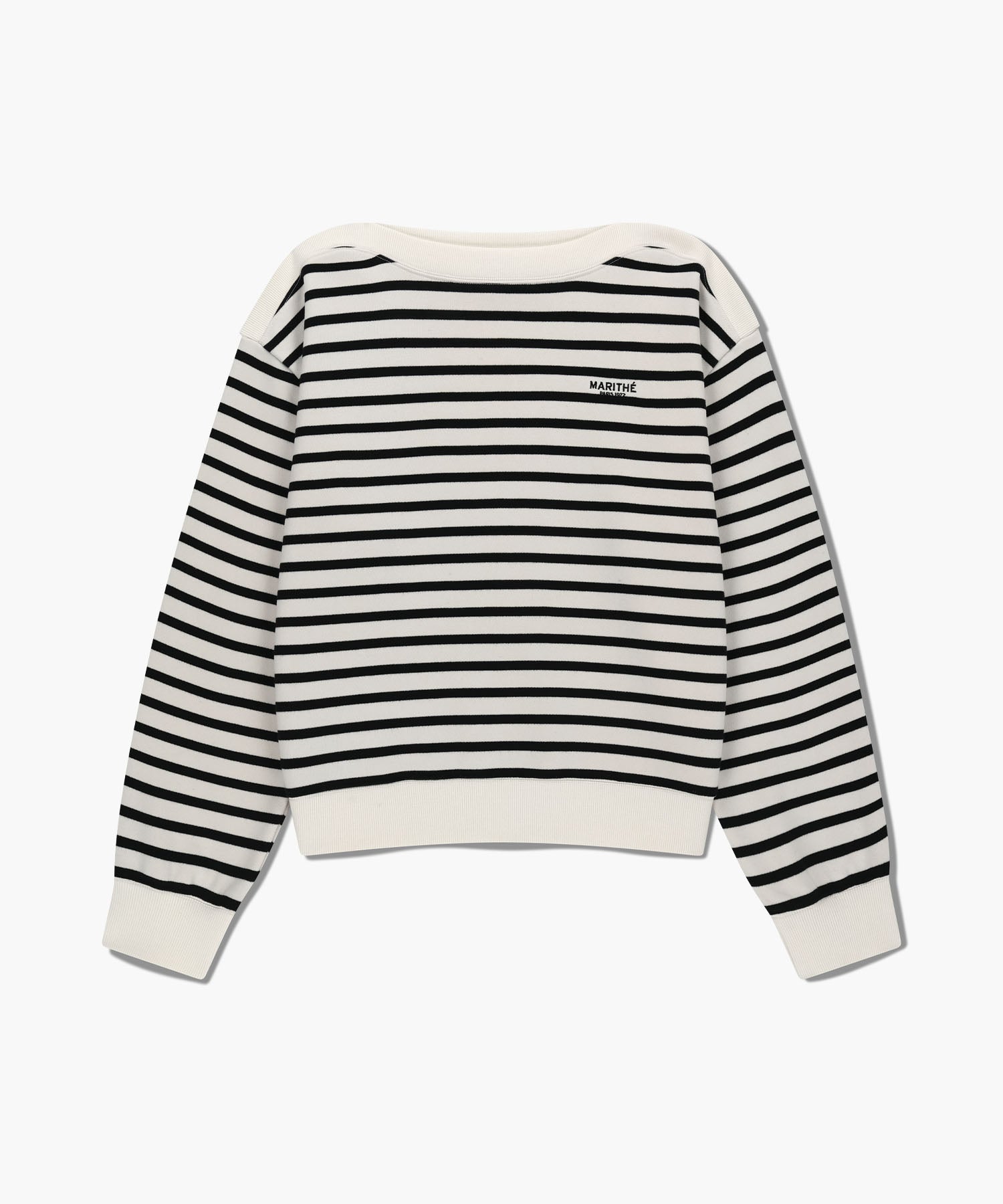 Marithe & Francois Girbaud - Boat Neck Oversized Sweatshirt (Ivory) product image 6 | TRAB K-Fashion Australia