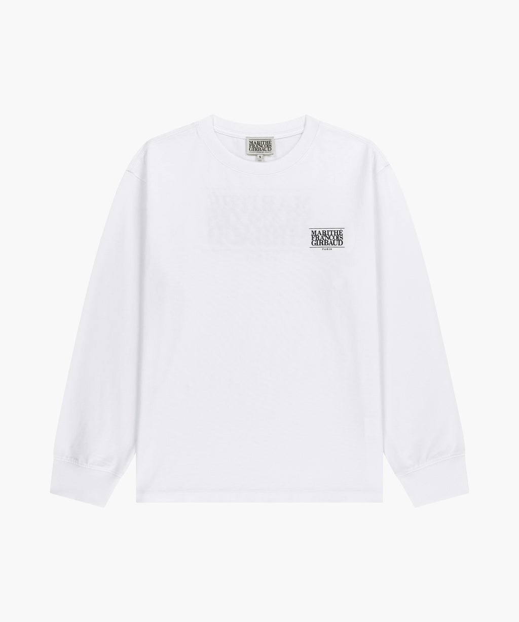 Marithe & Francois Girbaud - Back Classic Logo Long Sleeve Tee (White) product image 6 | TRAB K-Fashion Australia
