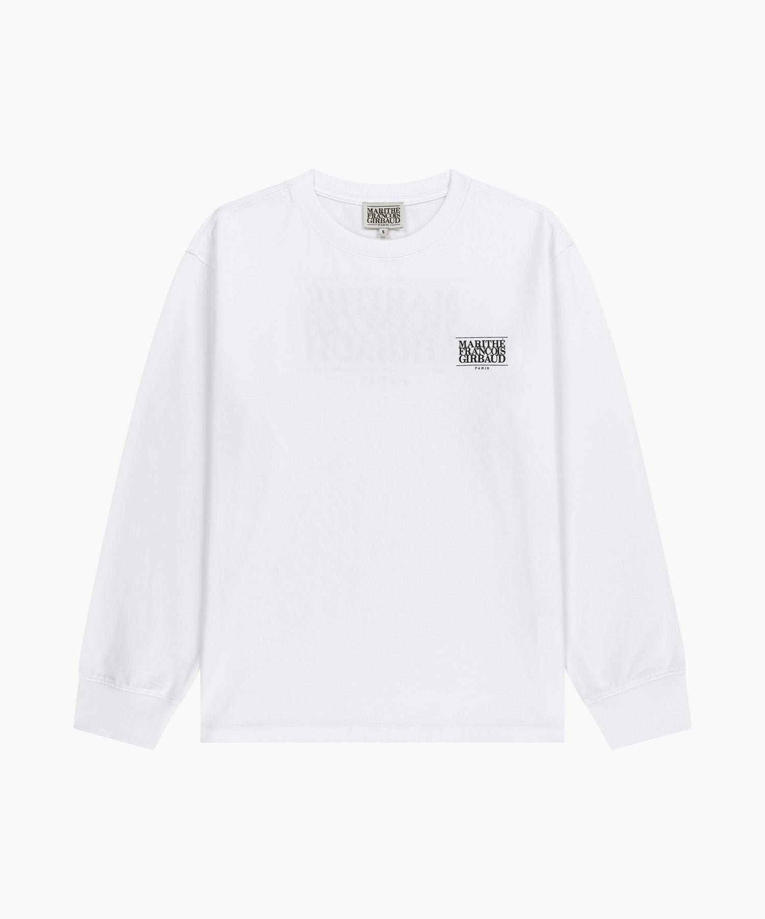 Marithe & Francois Girbaud - Back Classic Logo Long Sleeve Tee (White) product image 6 | TRAB K-Fashion Australia