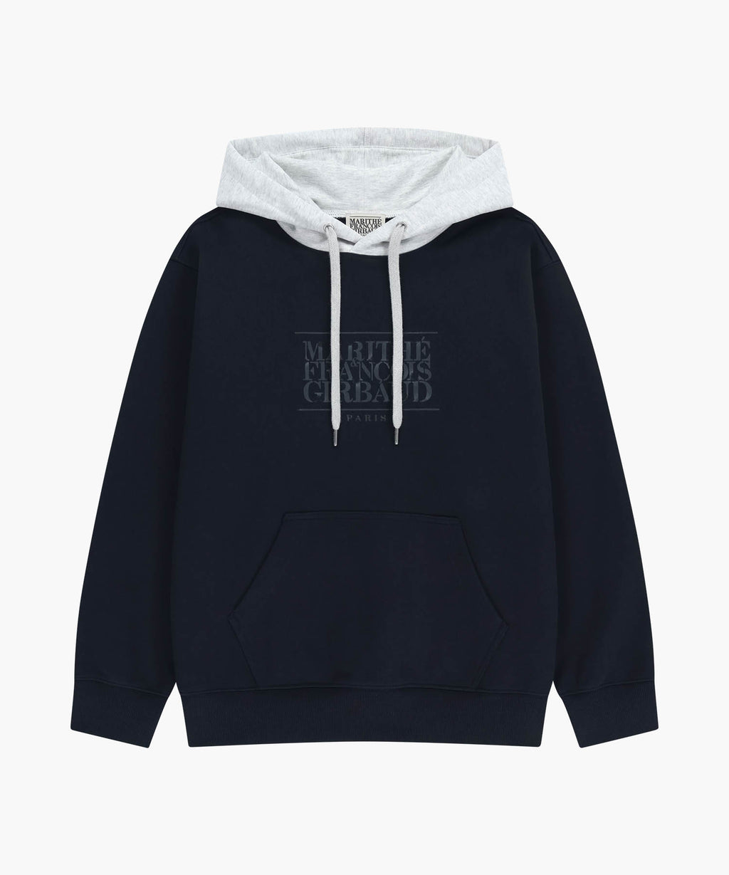 Marithe & Francois Girbaud - Shadow Classic Logo Color Block Hoodie (Navy) product image 6 | TRAB K-Fashion Australia