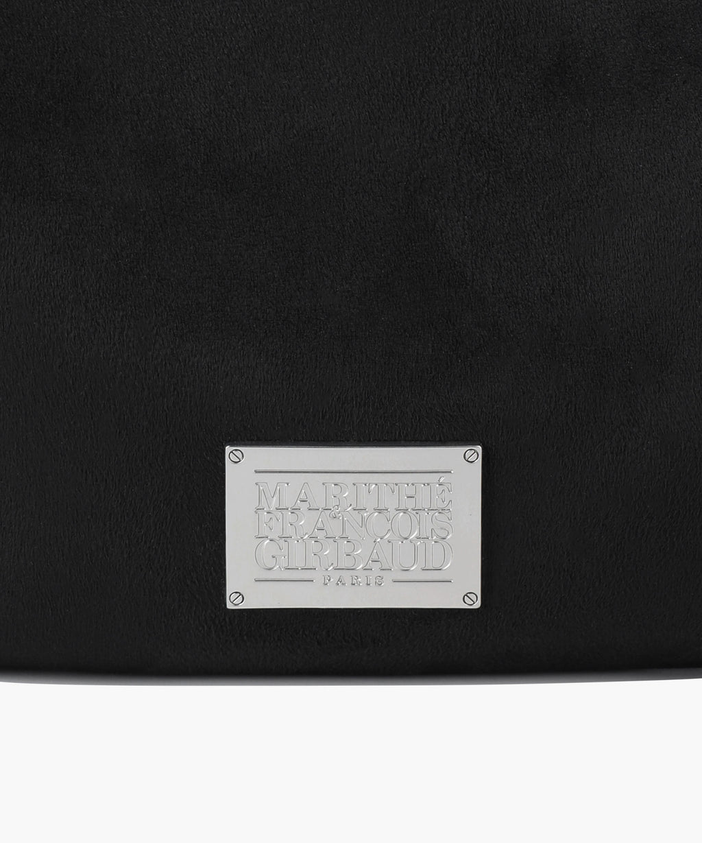 Marithe & Francois Girbaud - Classic Logo Round Suede Shoulder Bag (Black) product image 6 | TRAB K-Fashion Australia