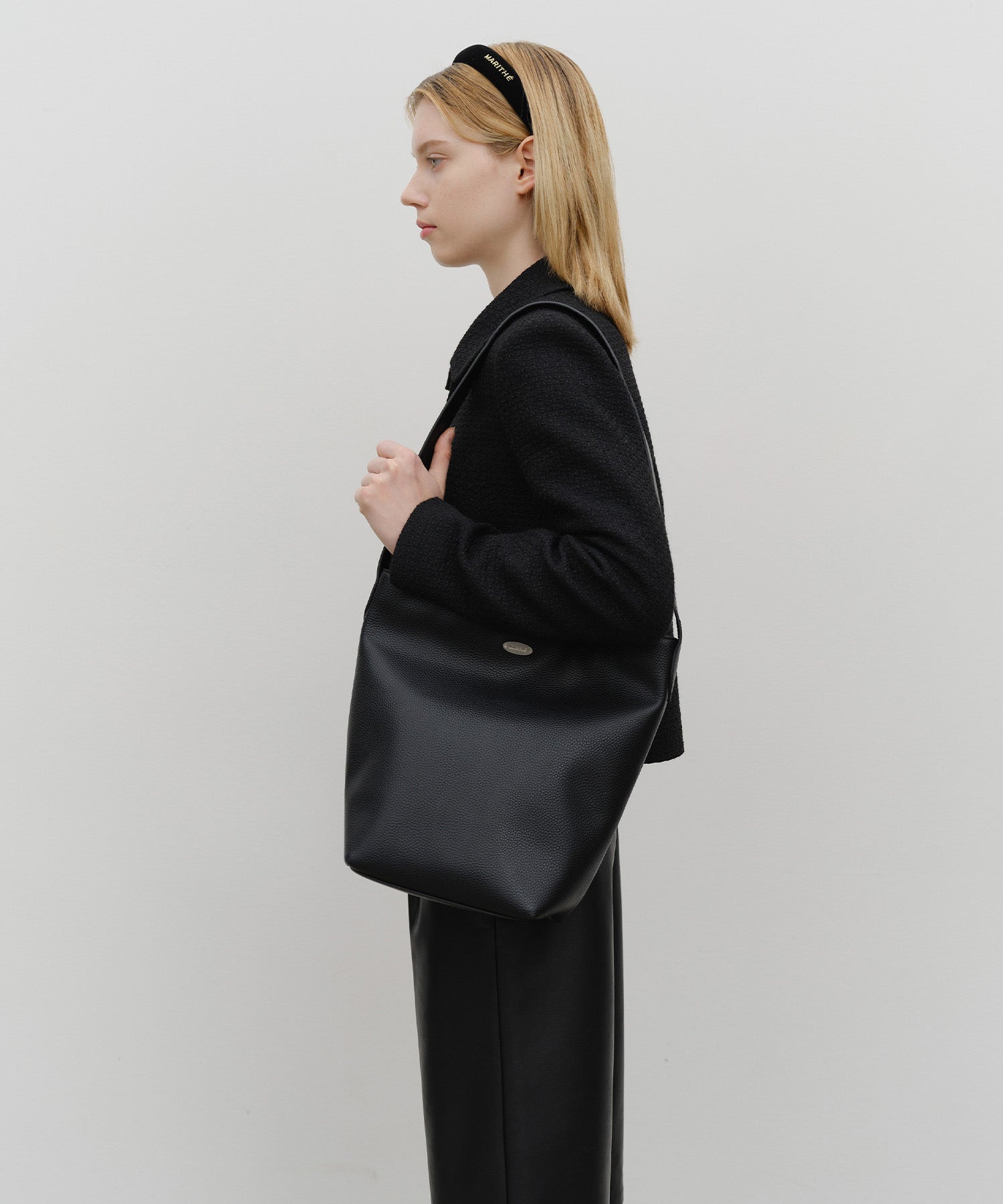 Marithe & Francois Girbaud - Regular Logo Bucket Bag (Black) product image 6 | TRAB K-Fashion Australia