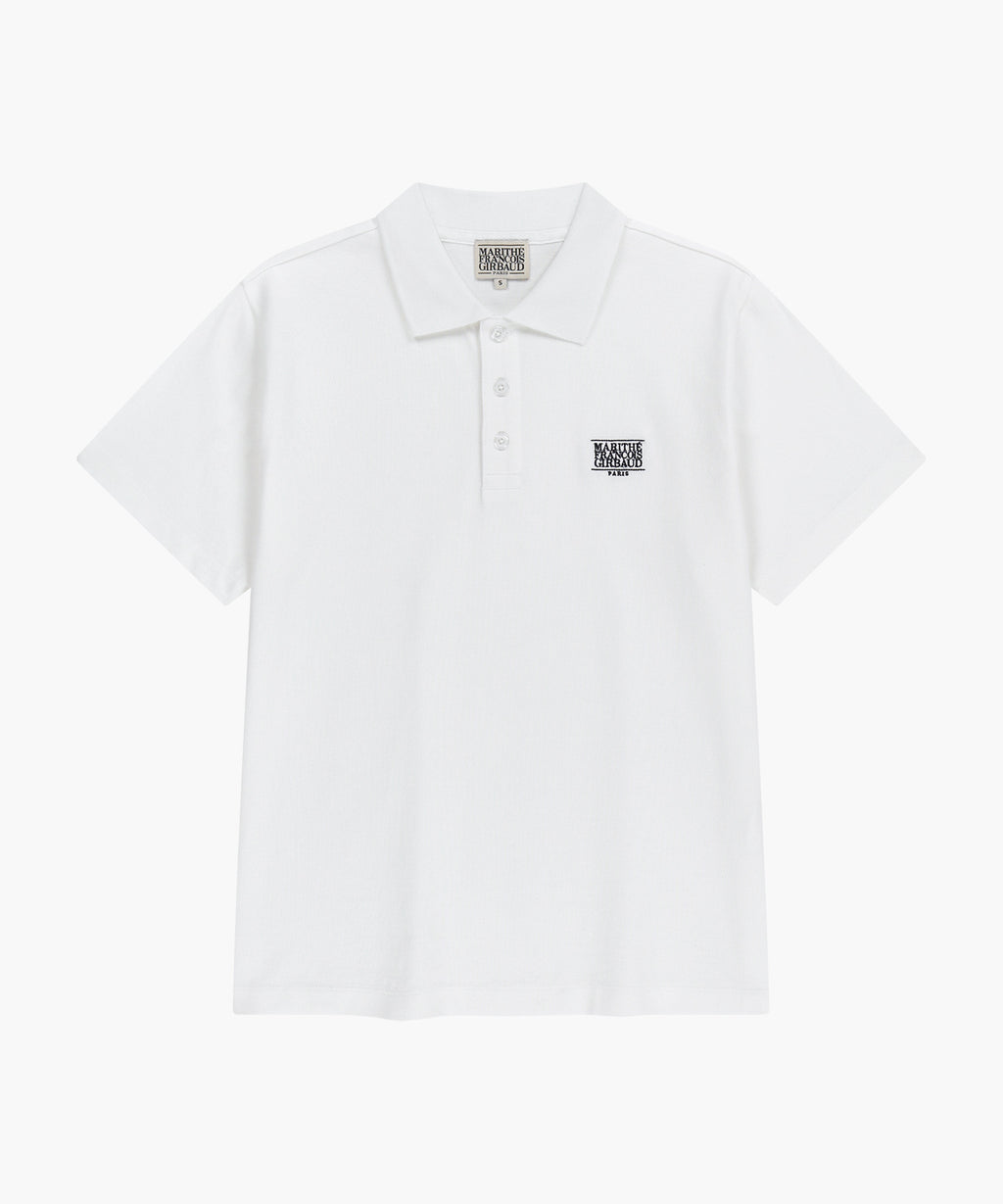Marithe & Francois Girbaud - Small Classic Logo Pk Collar Tee (White) product image 6 | TRAB K-Fashion Australia