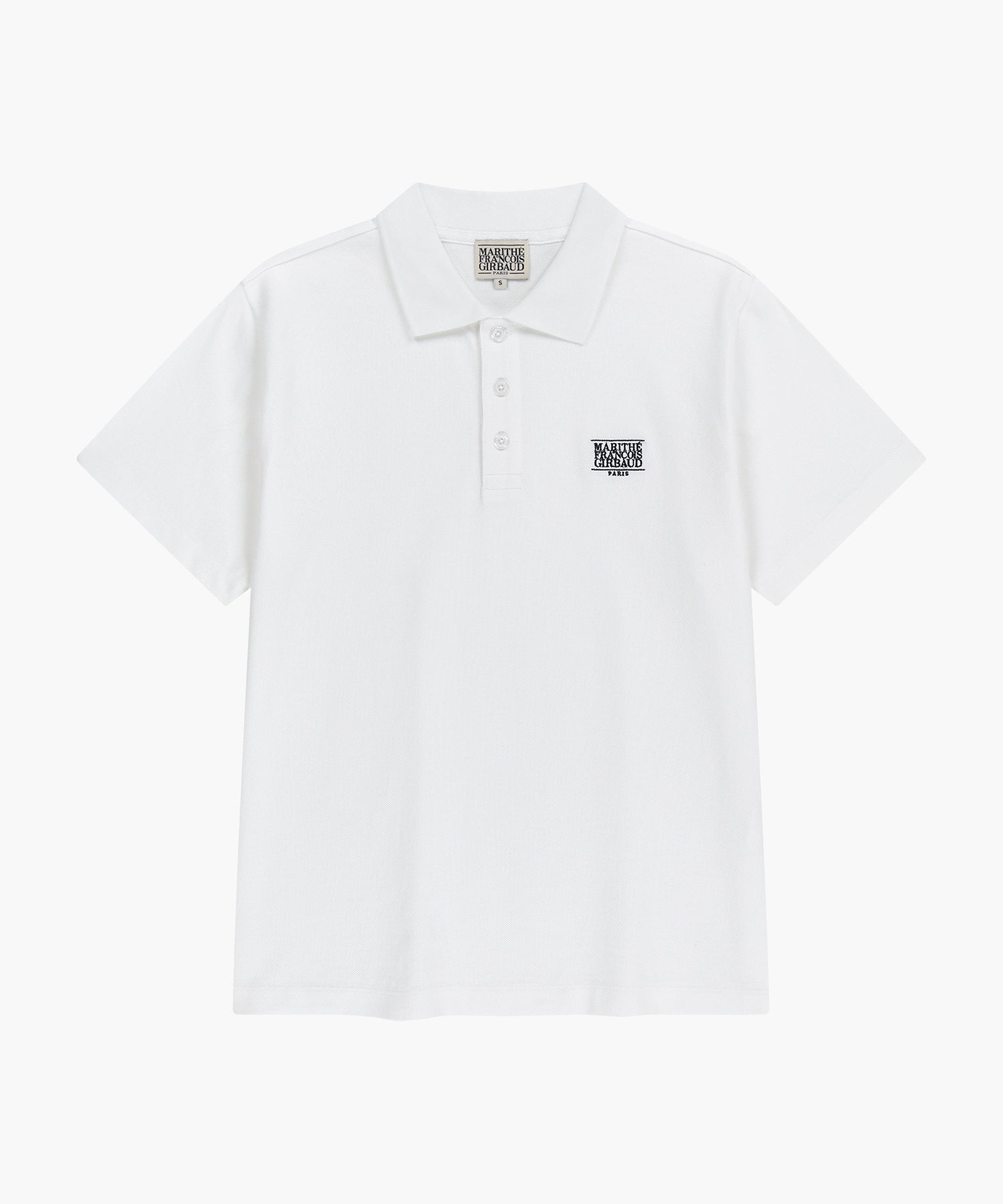 Marithe & Francois Girbaud - Small Classic Logo Pk Collar Tee (White) product image 6 | TRAB K-Fashion Australia