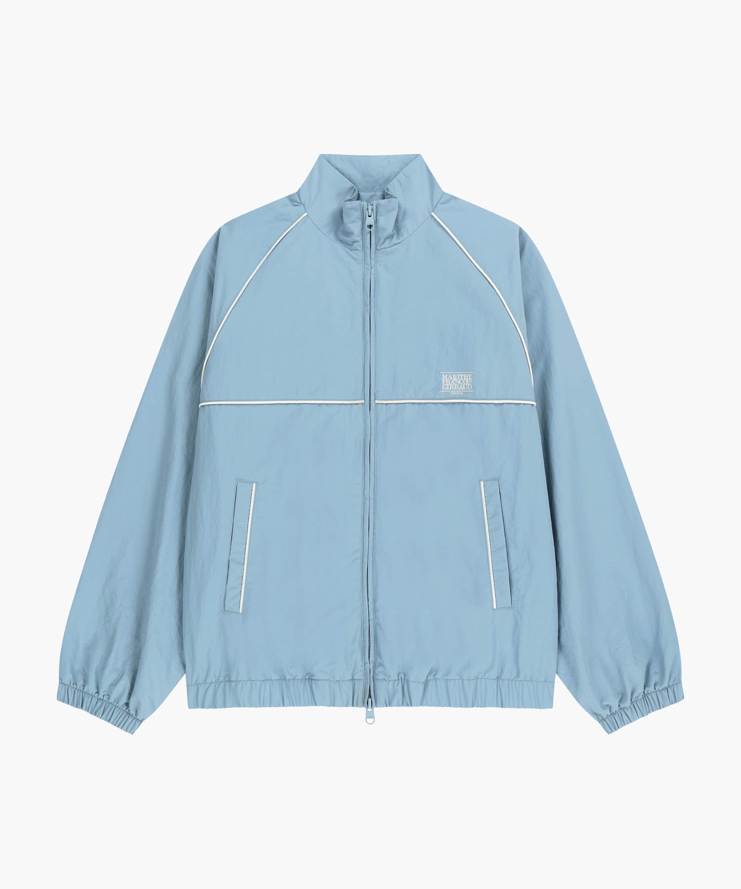 Marithe & Francois Girbaud - Classic Logo High Neck Wind Jacket (Ash Blue) product image 9 | TRAB K-Fashion Australia
