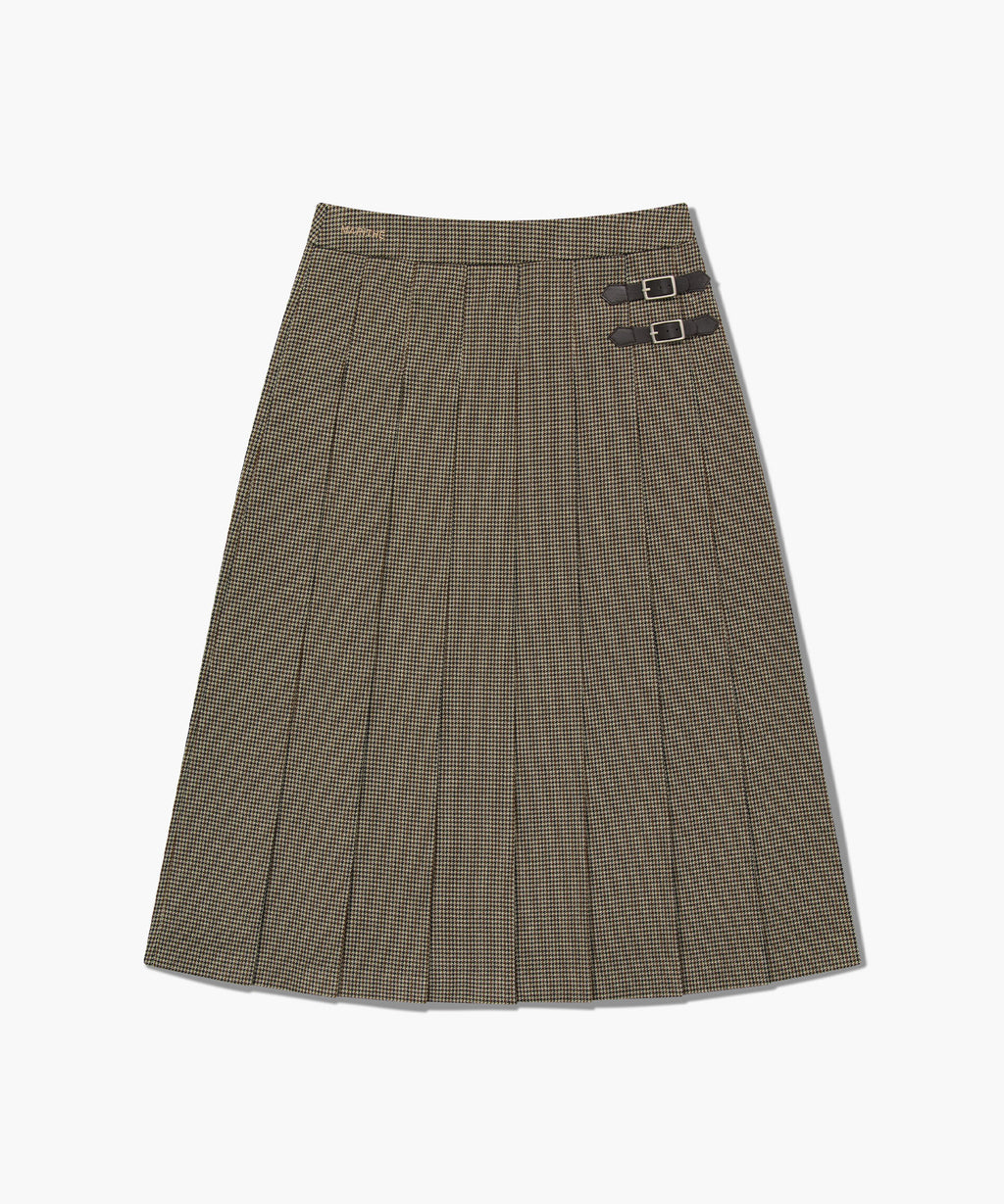 Marithe & Francois Girbaud - Side Buckle Pleated Midi Skirt (Brown) product image 9 | TRAB K-Fashion Australia