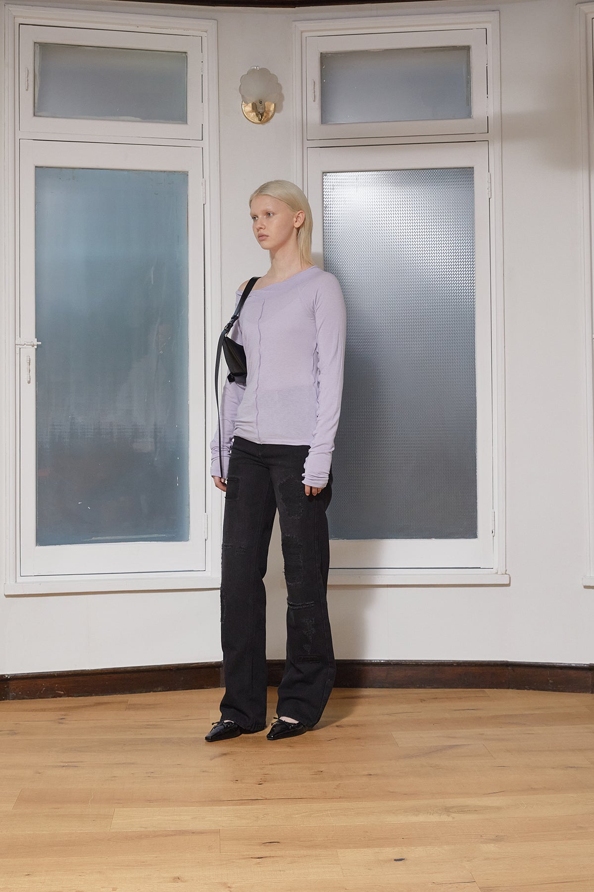 Matin Kim - Wide Neck Raglan Long Sleeve (Lilac) product image 7 | TRAB K-Fashion Australia