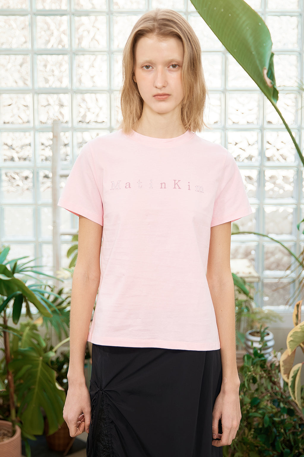 Matin Kim - Sticker Graphic Logo Top (Pink) product image 9 | TRAB K-Fashion Australia