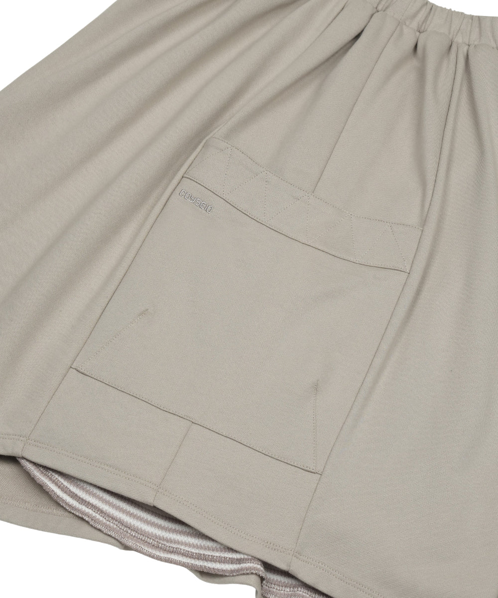 Coyseio - Striped Layered Midi Skirt (Light Grey) product image 12 | TRAB K-Fashion Australia