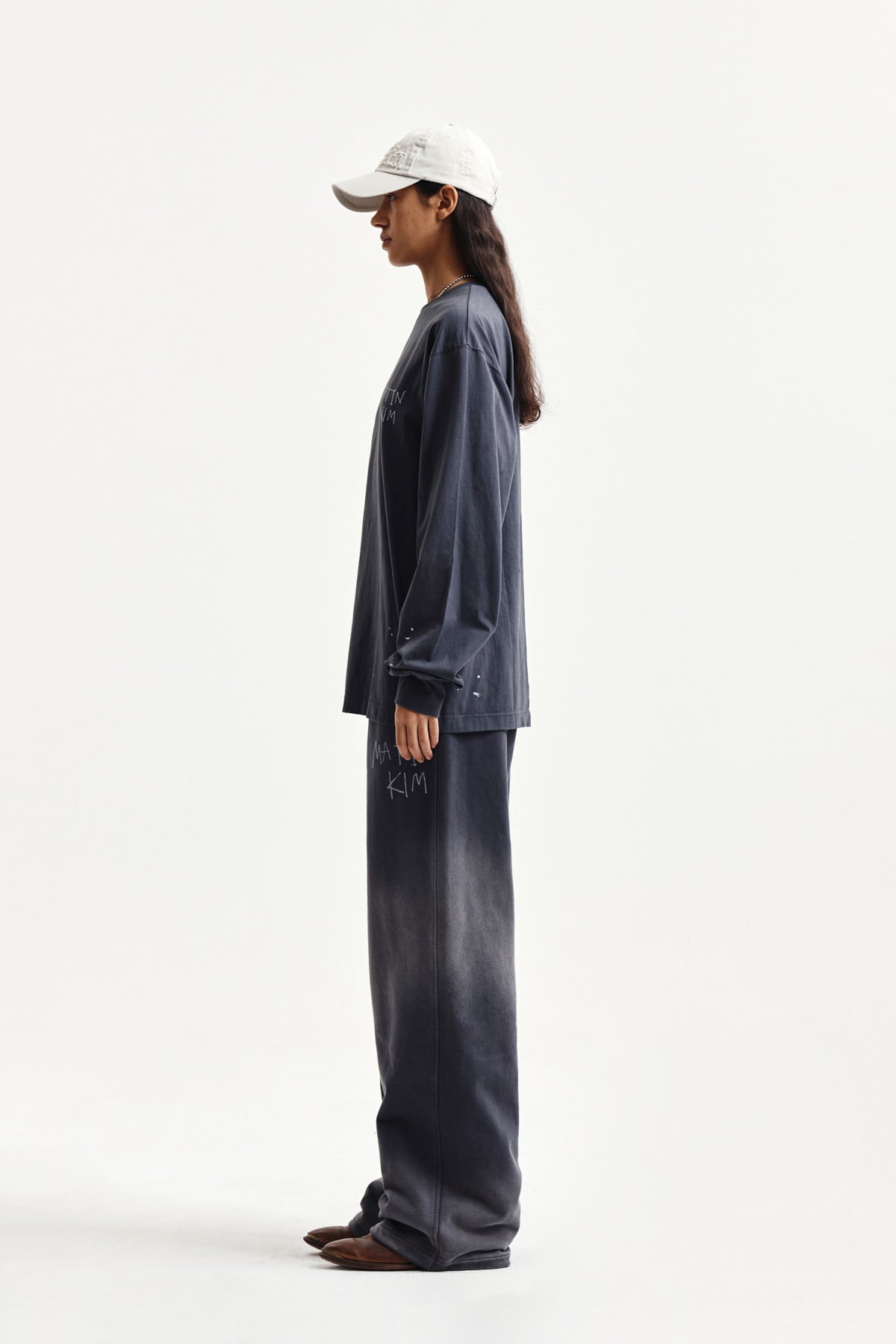 Matin Kim - Vintage Washed Logo Top (Charcoal) product image 6 | TRAB K-Fashion Australia