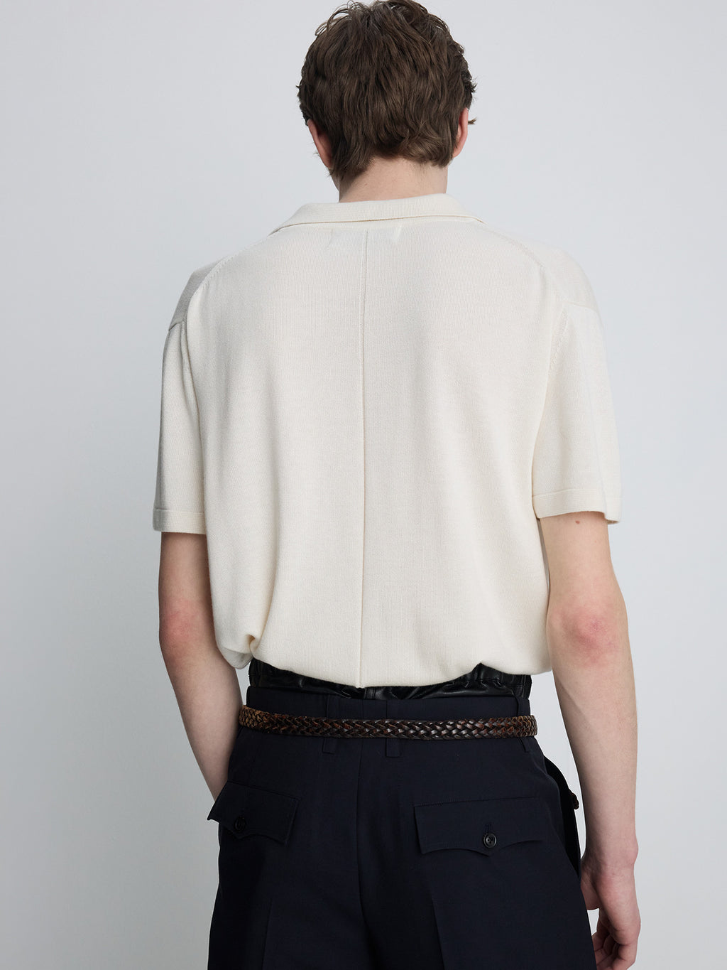 Tonywack - Silk Cashmere Open Collar Knit (Ecru) product image 6 | TRAB K-Fashion Australia