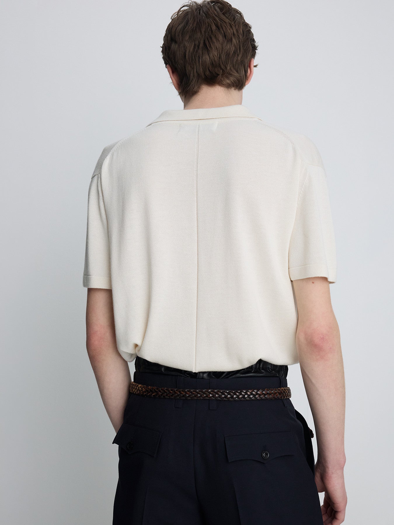Tonywack - Silk Cashmere Open Collar Knit (Ecru) product image 6 | TRAB K-Fashion Australia