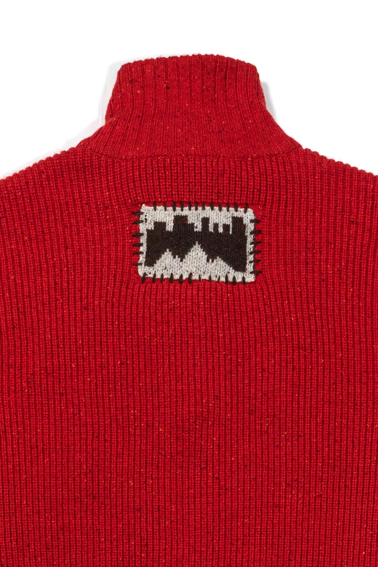 Ioedle - Building Forest Wool Blend Half Zip-Up Knit Pullover (Red) product image 6 | TRAB K-Fashion Australia