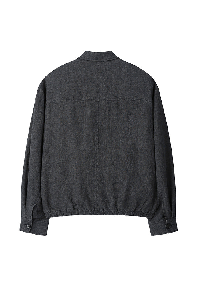 Art if acts - Linen Pocket Blouson (Black) product image 7 | TRAB K-Fashion Australia