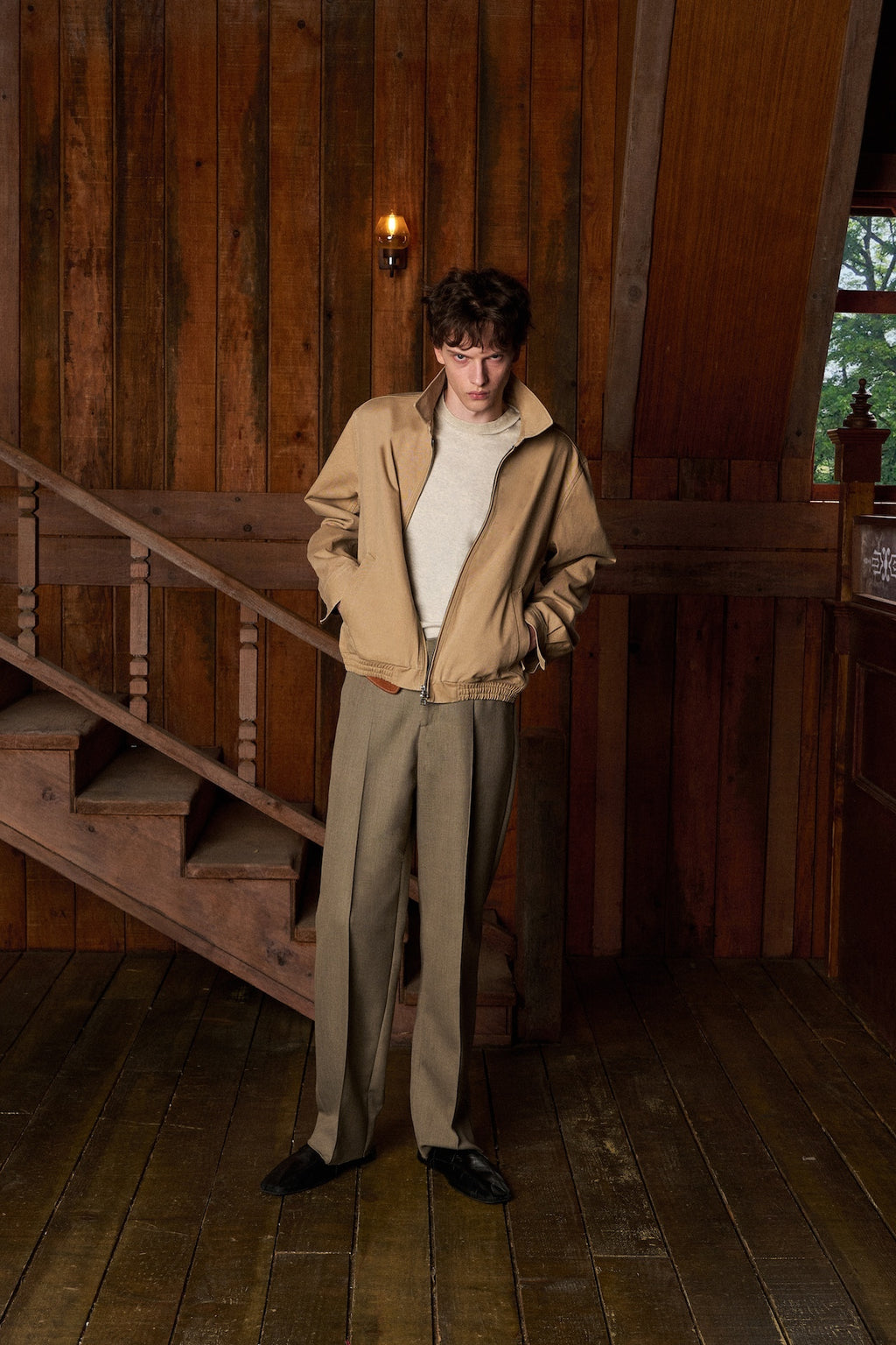 STU - Curved Cuff Jacket (Beige) product image 15 | TRAB K-Fashion Australia