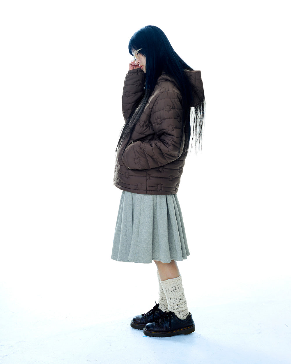 Coyseio - Fluffy Light Padded Jacket (Brown) product image 9 | TRAB K-Fashion Australia