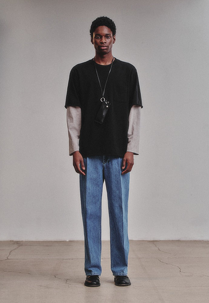 Art if acts - Layered Long Sleeve (Black/Cliff) product image 1 | TRAB K-Fashion Australia