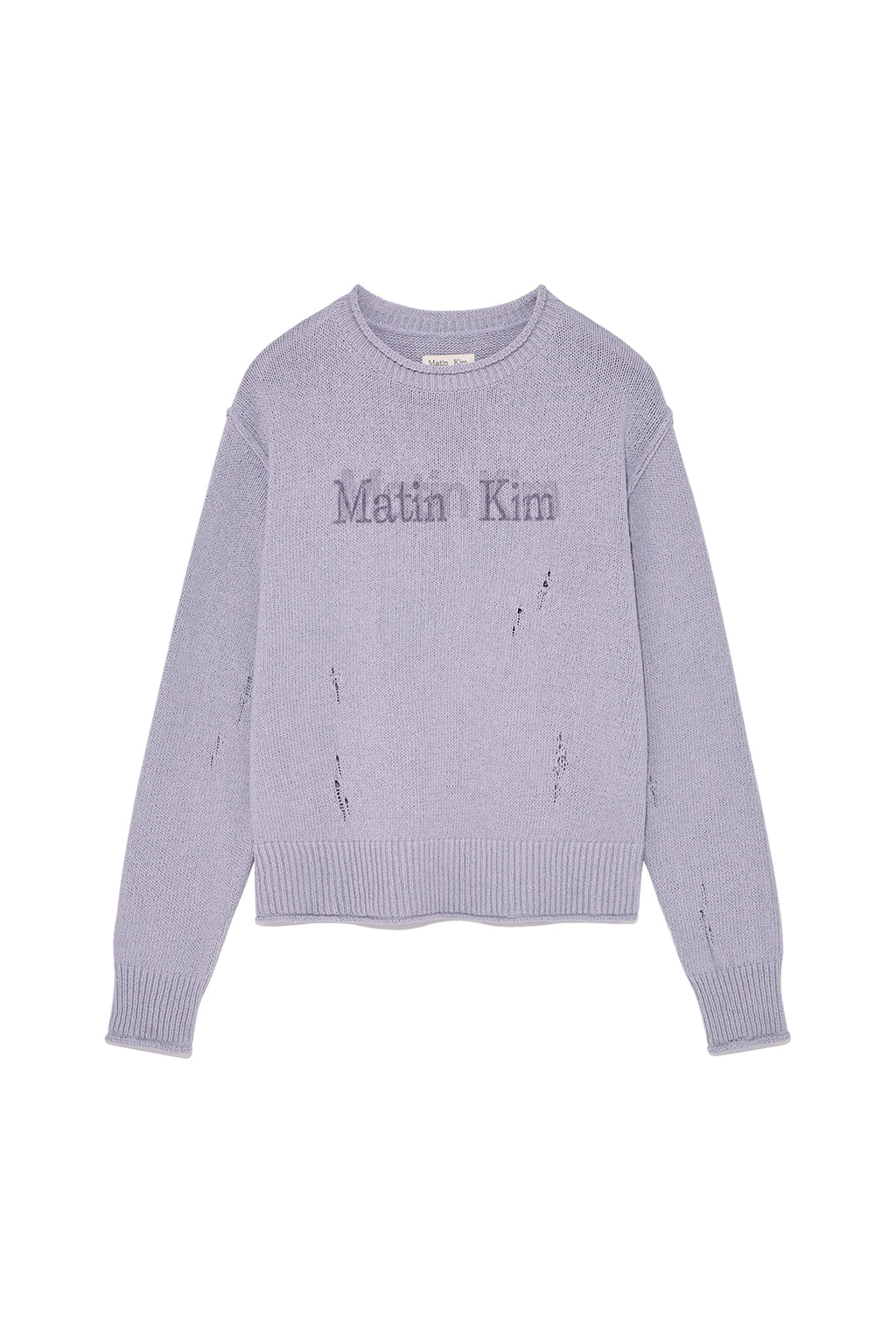 Matin Kim - Crack Logo Vintage Knit Pullover (Charcoal) product image 14 | TRAB K-Fashion Australia