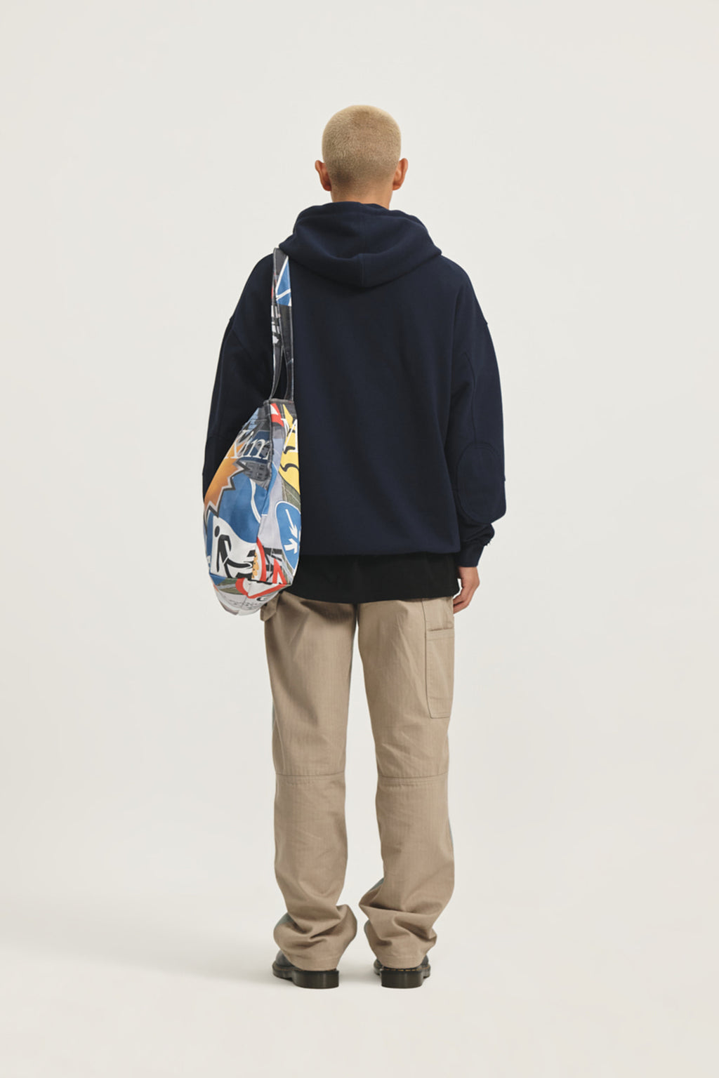 Matin Kim - Peaches Logo Graphic Hoody (Navy) product image 10 | TRAB K-Fashion Australia