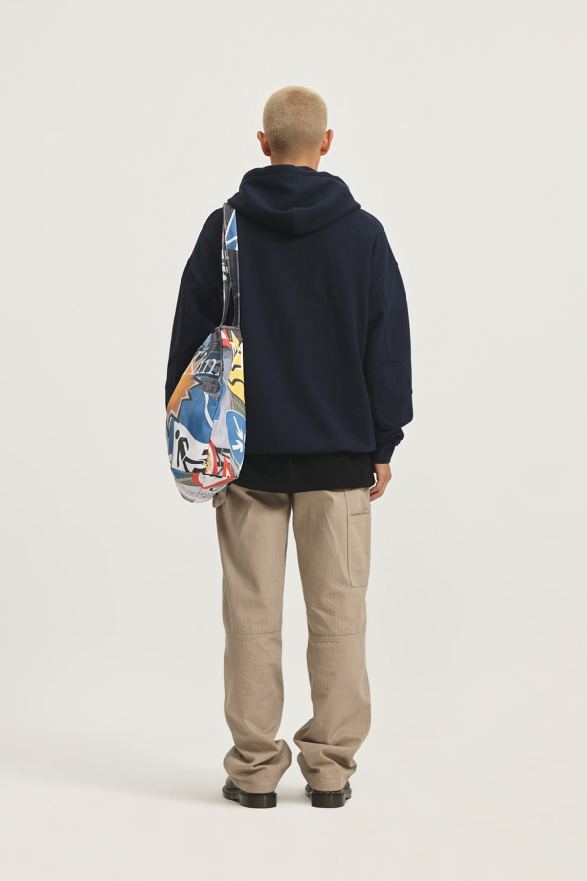 Matin Kim - Peaches Logo Graphic Hoody (Navy) product image 10 | TRAB K-Fashion Australia