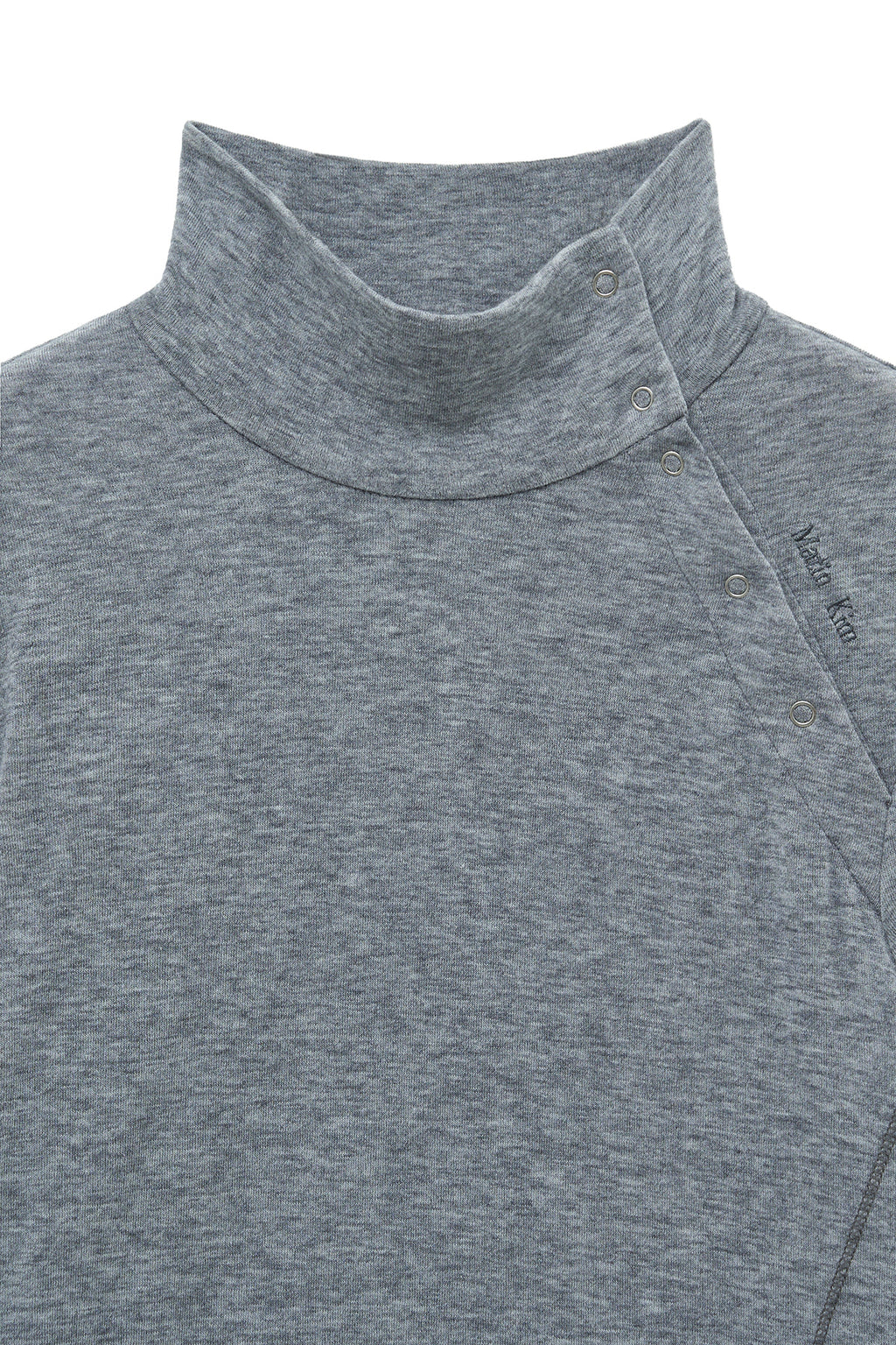 Matin Kim - Button Slit Half Neck Top (Grey) product image 4 | TRAB K-Fashion Australia