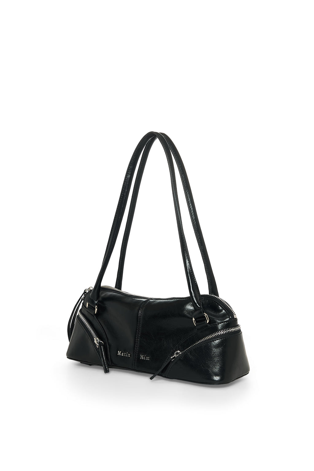Matin Kim - Curve Zip Baguette Bag (Black) product image 7 | TRAB K-Fashion Australia