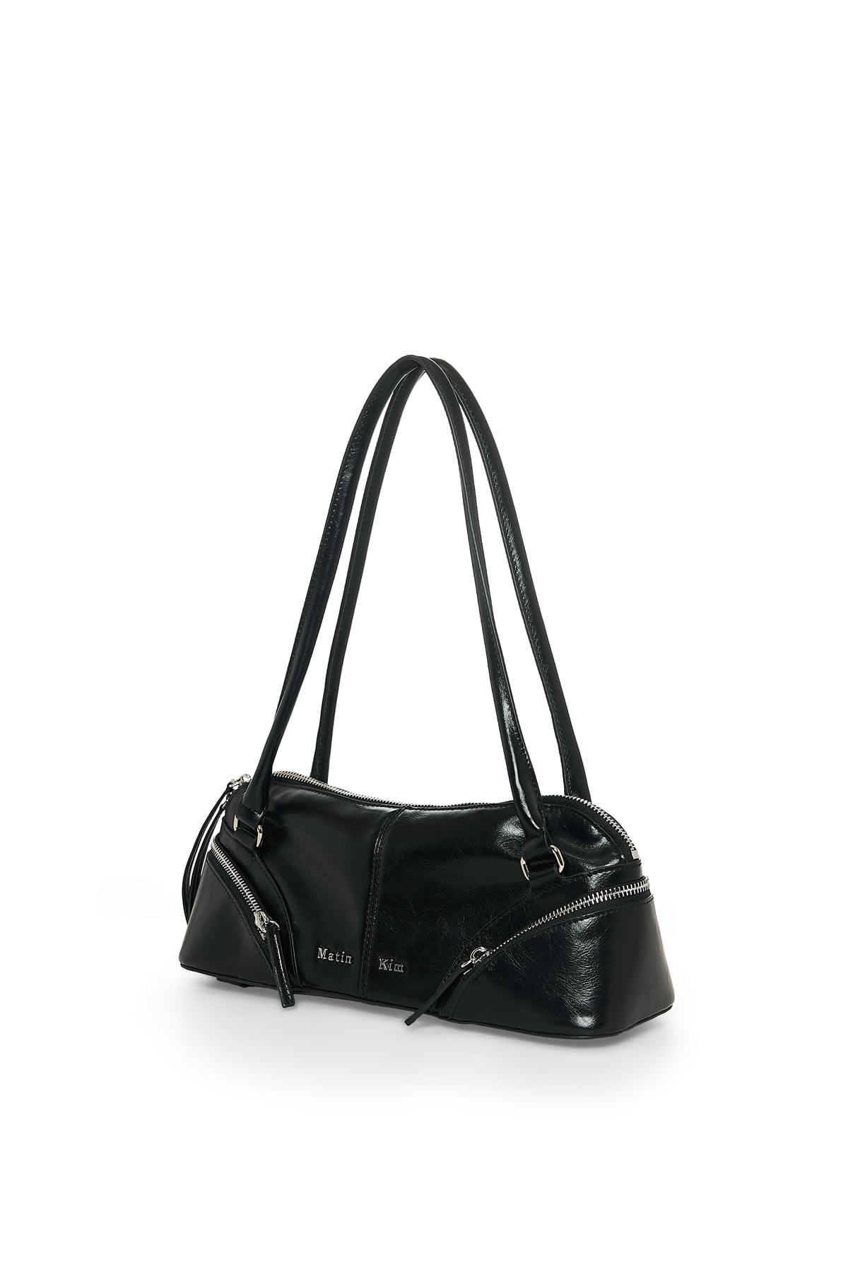 Matin Kim - Curve Zip Baguette Bag (Black) product image 7 | TRAB K-Fashion Australia