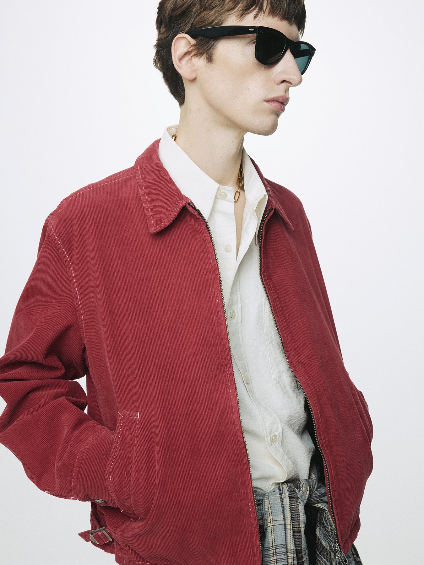 Tonywack - Garment Dyed Corduroy Zip Jacket (Faded Red) product image 5 | TRAB K-Fashion Australia