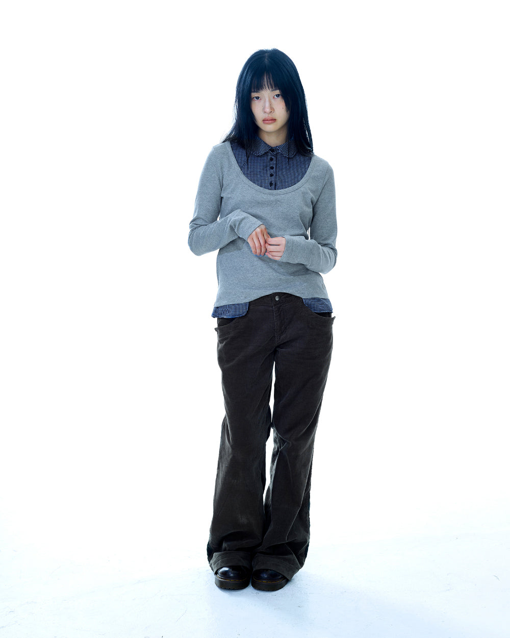Coyseio - Leaf Cut Corduroy Pants (Brown) product image 9 | TRAB K-Fashion Australia