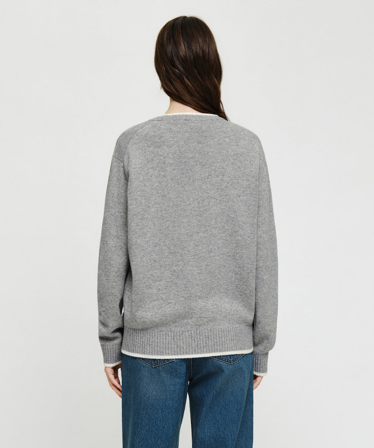 Marithe & Francois Girbaud - Alpes Classic Logo Knit Pullover (Melange Gray) product image 3 | TRAB K-Fashion Australia