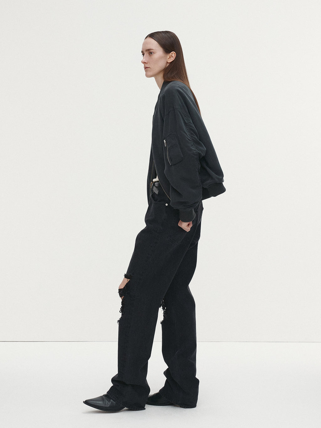 Tonywack - Rayon Twill Bomber Jacket (Carbon) product image 4 | TRAB K-Fashion Australia