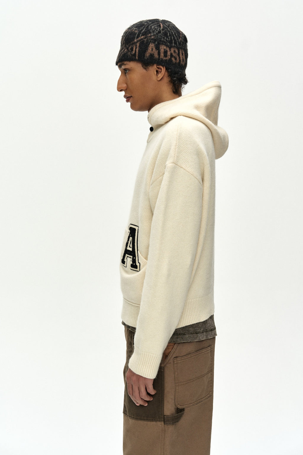 Andersson Bell - Unisex Adsb Geometric Wool Beanie (black/beige) (Black/Beige) product image 3 | TRAB K-Fashion Australia