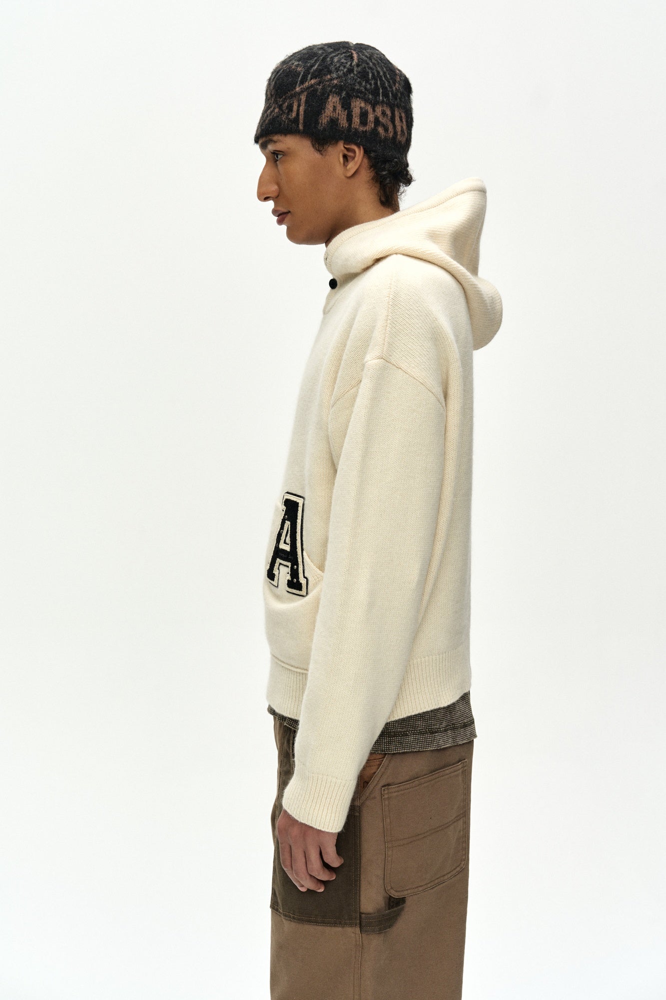 Andersson Bell - Unisex Adsb Geometric Wool Beanie (black/beige) (Black/Beige) product image 3 | TRAB K-Fashion Australia