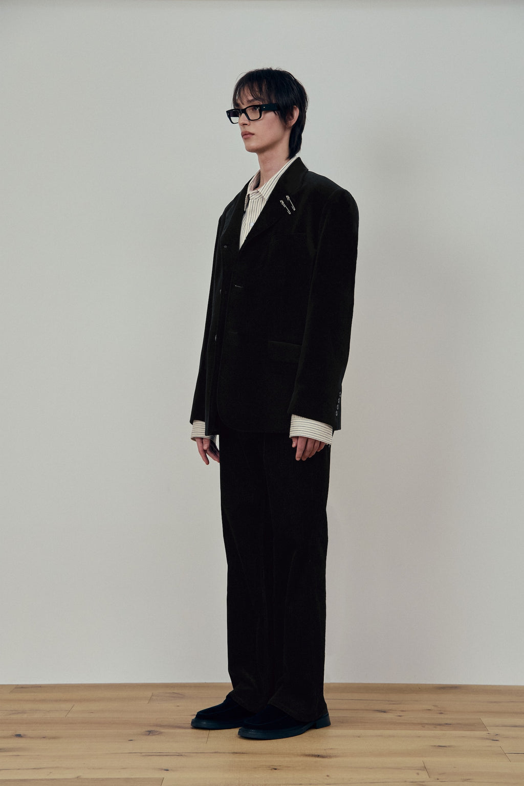 Stu - Embroidery Velvet Denim Pants (Black) product image 7 | TRAB K-Fashion Australia