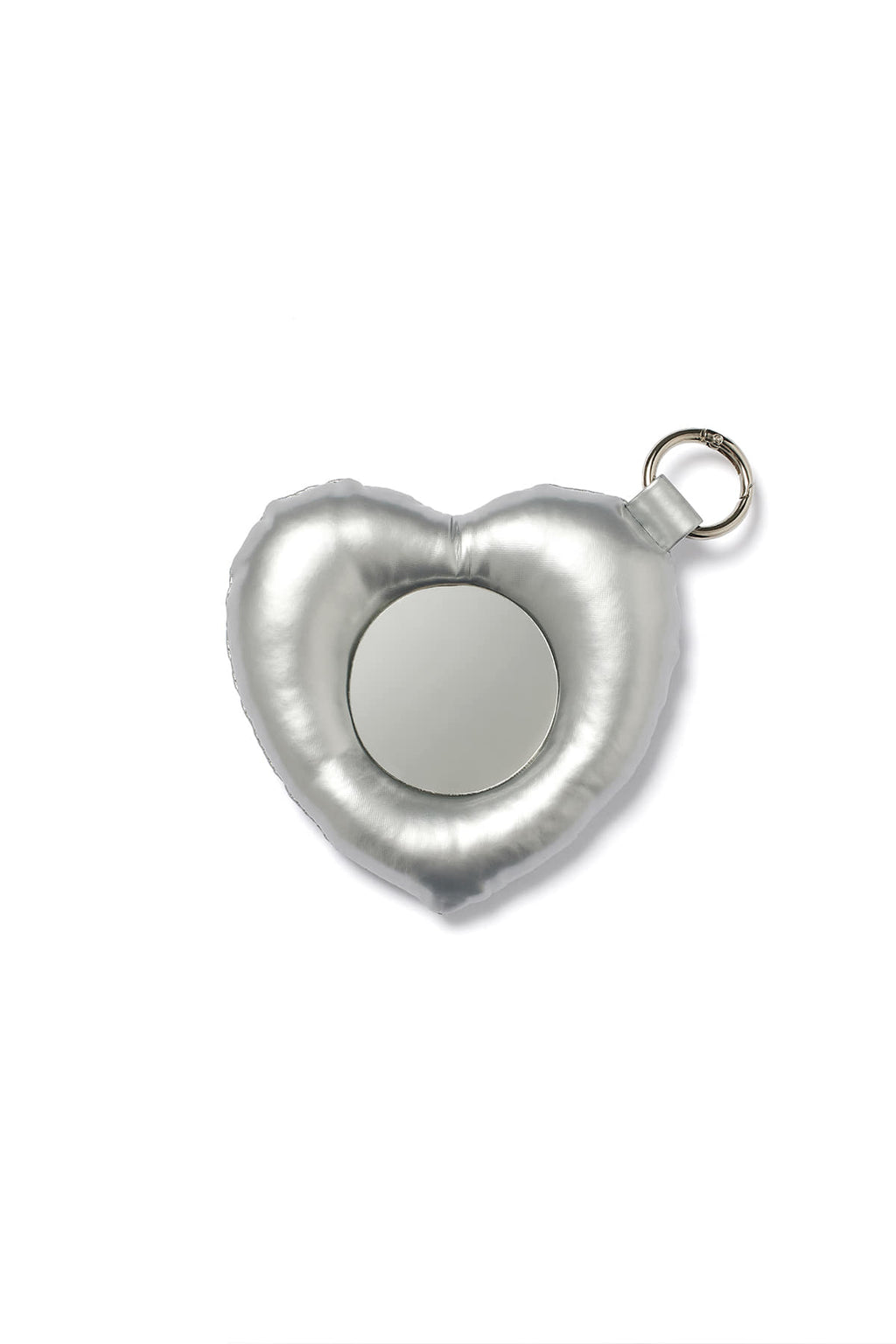 Matin Kim - Puffer Heart Mirror Keyring (Silver) product image 2 | TRAB K-Fashion Australia