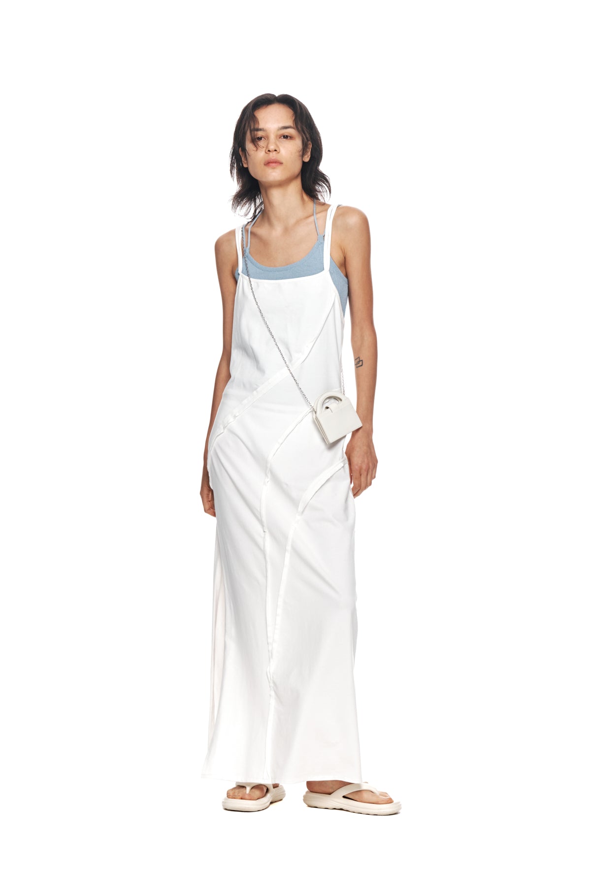 Matin Kim - Cut Out Layered Maxi Dress (White) product image 8 | TRAB K-Fashion Australia