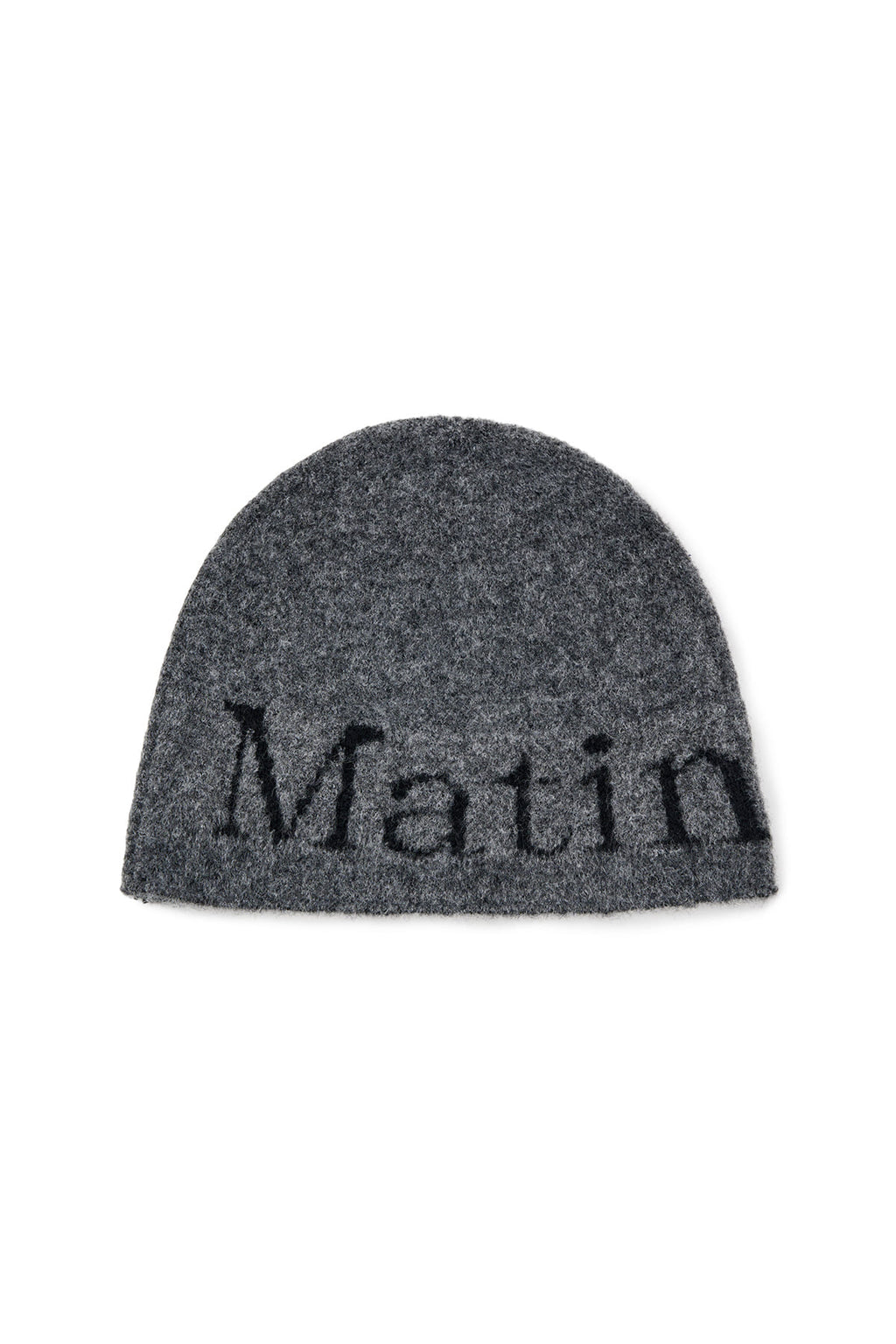 Matin Kim - Matin Logo Boucle Knit Beanie (Charcoal) product image 1 | TRAB K-Fashion Australia