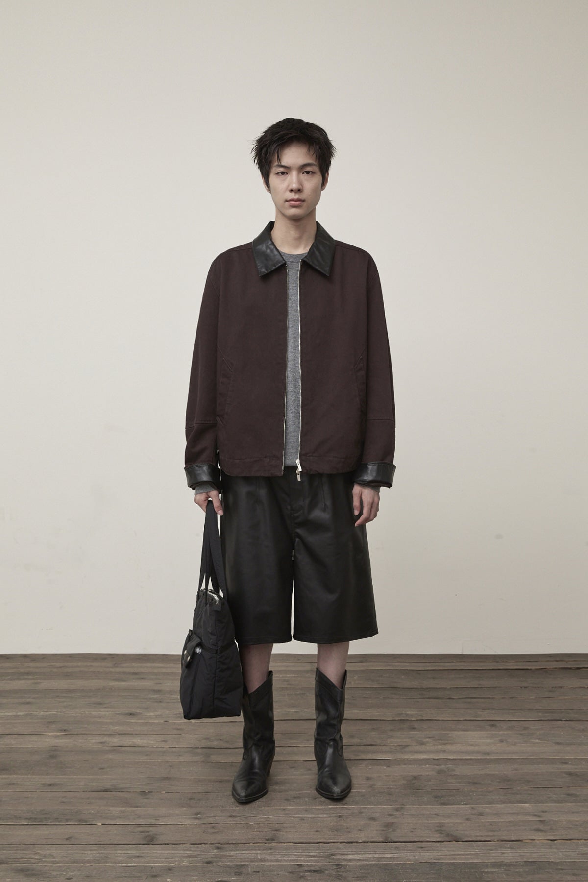 Matin Kim - Matt Coating Bermuda Pants (Black) product image 5 | TRAB K-Fashion Australia