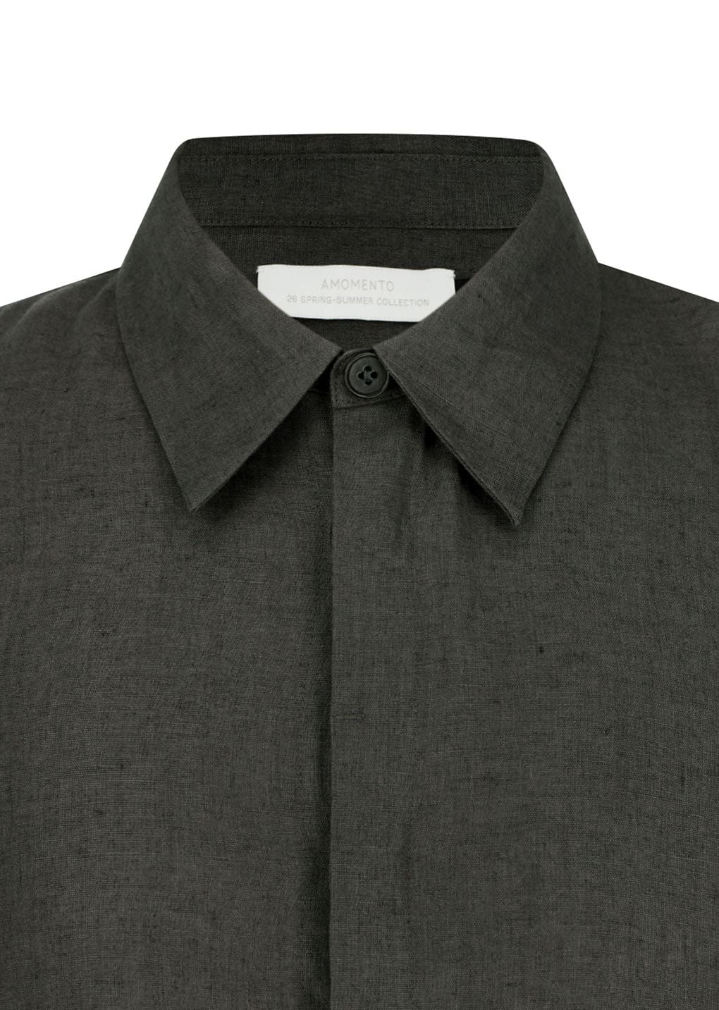 Amomento - Linen Oversized Shirt (Khaki Grey) product image 10 | TRAB K-Fashion Australia