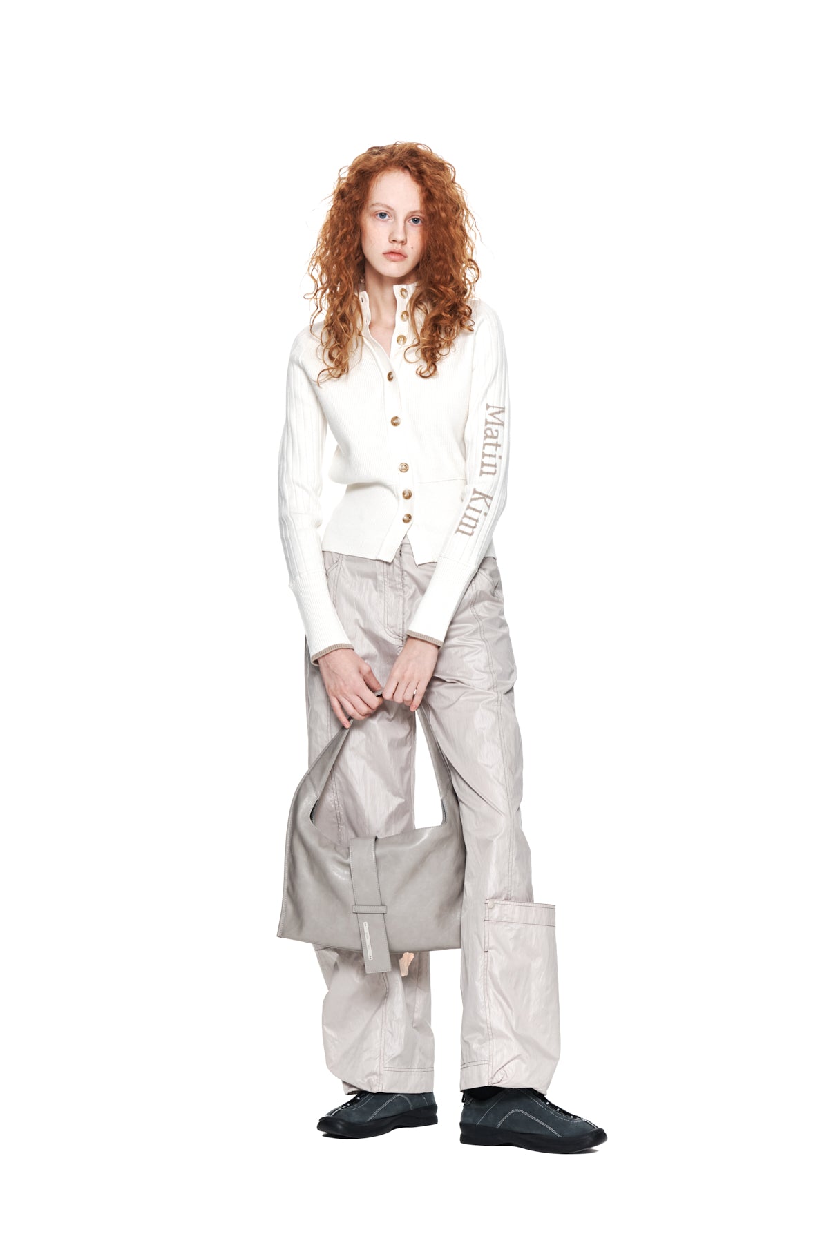 Matin Kim - Loose Pocket Nylon Pants (Beige) product image 9 | TRAB K-Fashion Australia