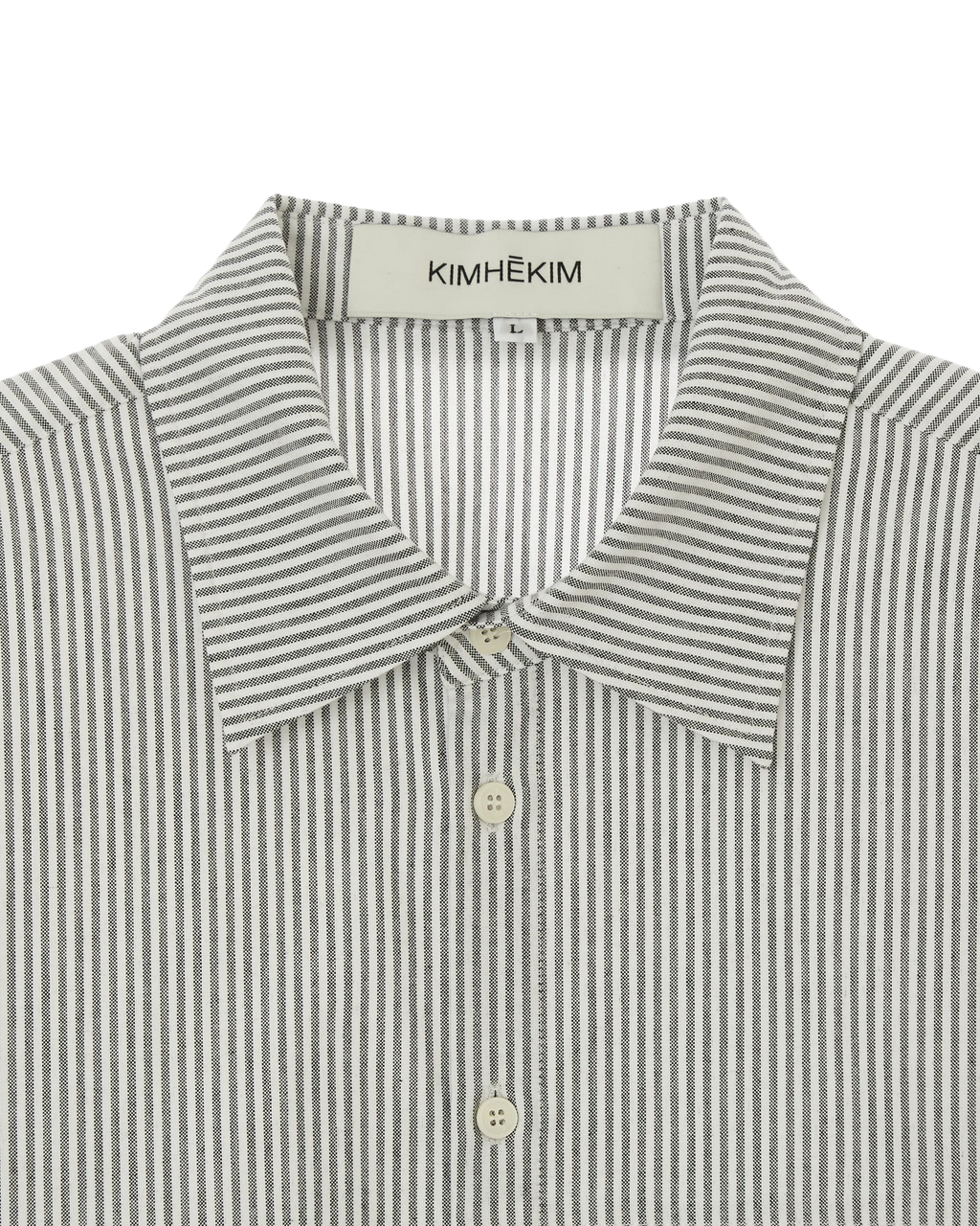 Kimhe Kim - Striped Kimhekim Label Shirt (Black) product image 3 | TRAB K-Fashion Australia