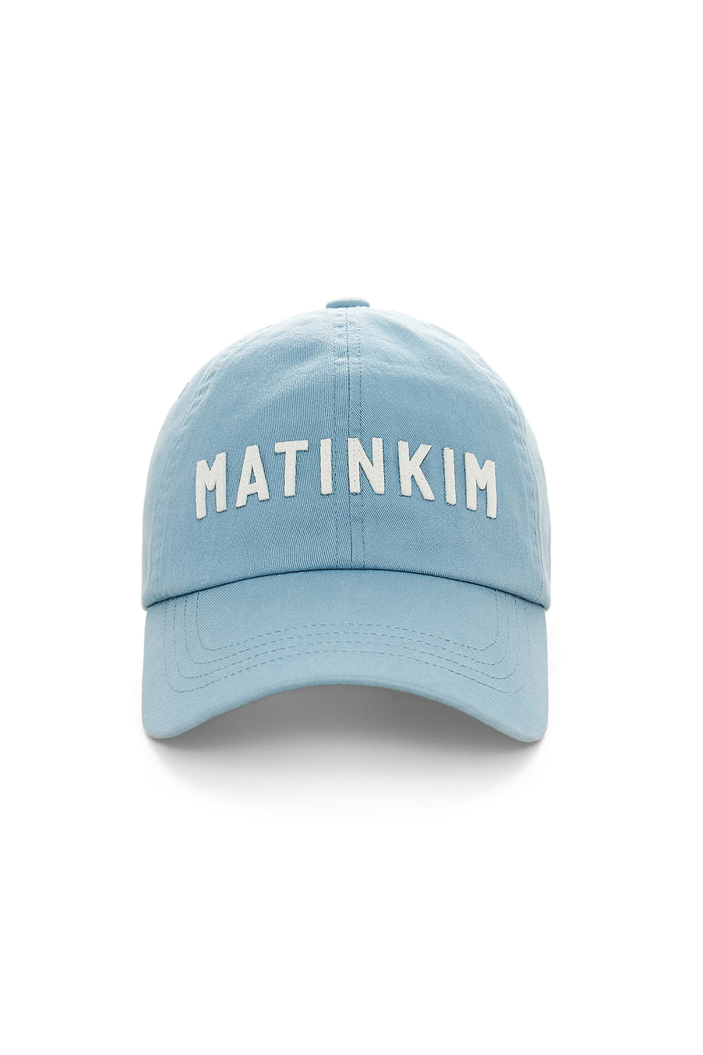 Matin Kim - Applique Felt Logo Ball Cap (Light Blue) product image 1 | TRAB K-Fashion Australia