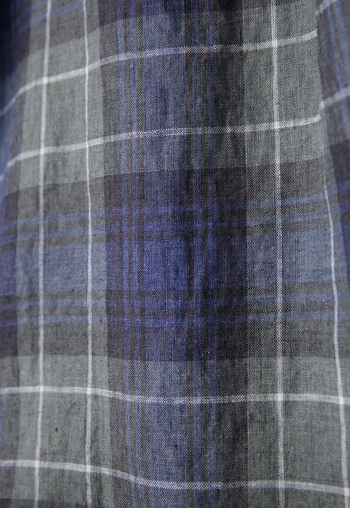 Art if acts - Linen French Check Shirt (Khaki/Blue) product image 14 | TRAB K-Fashion Australia